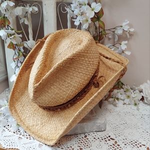 Shady Brady Tulip Lace Hat w/ braided stampede strap as seen on Jessica Simpson